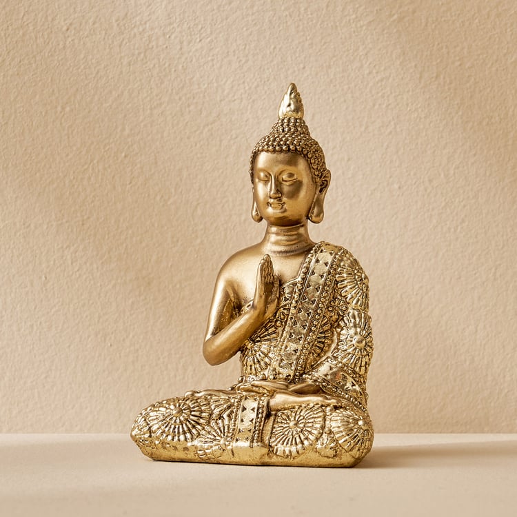 Corsica Tranquil Polyresin Sitting Buddha Figurine