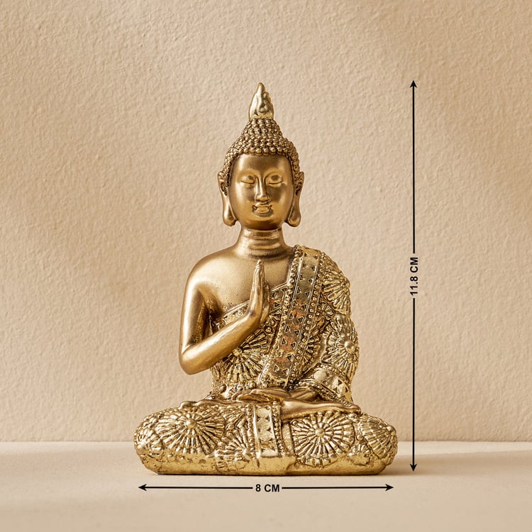 Corsica Tranquil Polyresin Sitting Buddha Figurine