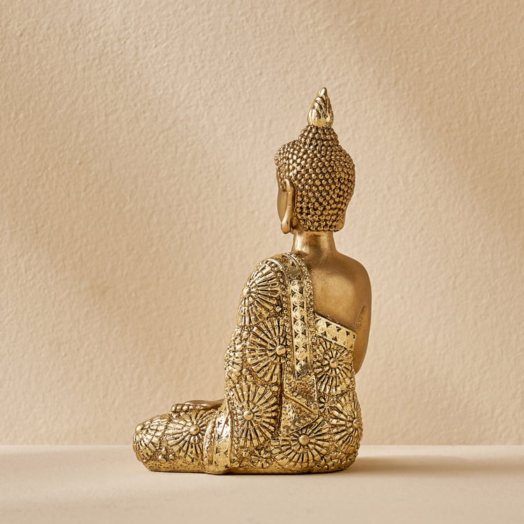 Corsica Tranquil Polyresin Sitting Buddha Figurine