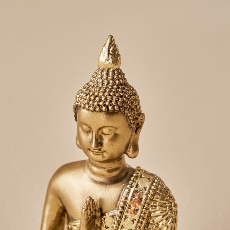 Corsica Tranquil Polyresin Sitting Buddha Figurine