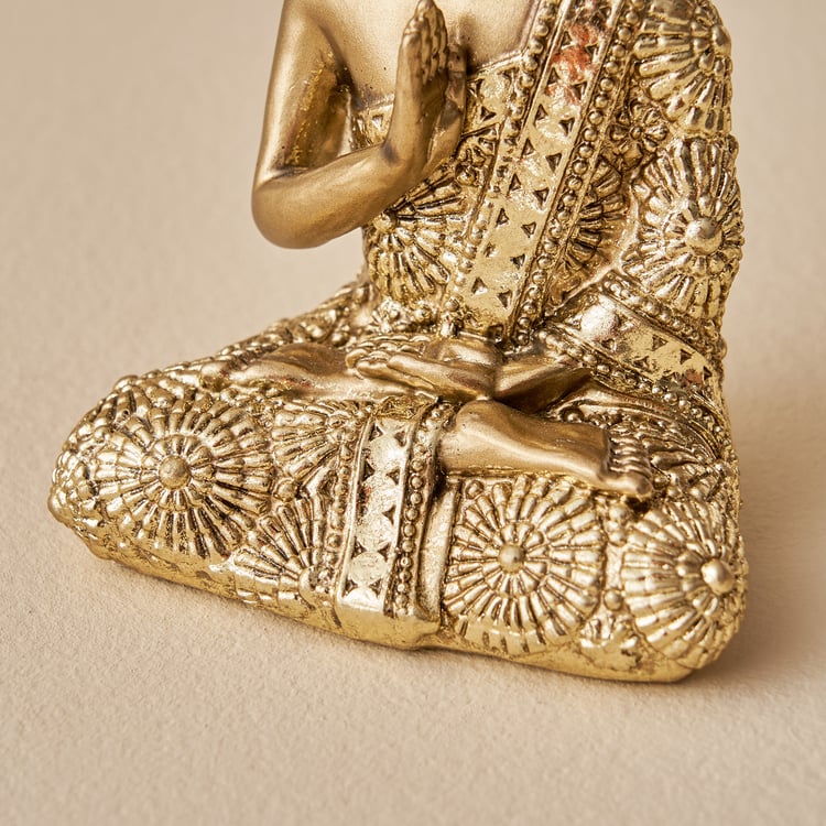 Corsica Tranquil Polyresin Sitting Buddha Figurine