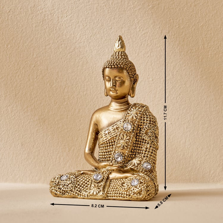 Corsica Tranquil Polyresin Sitting Buddha Figurine