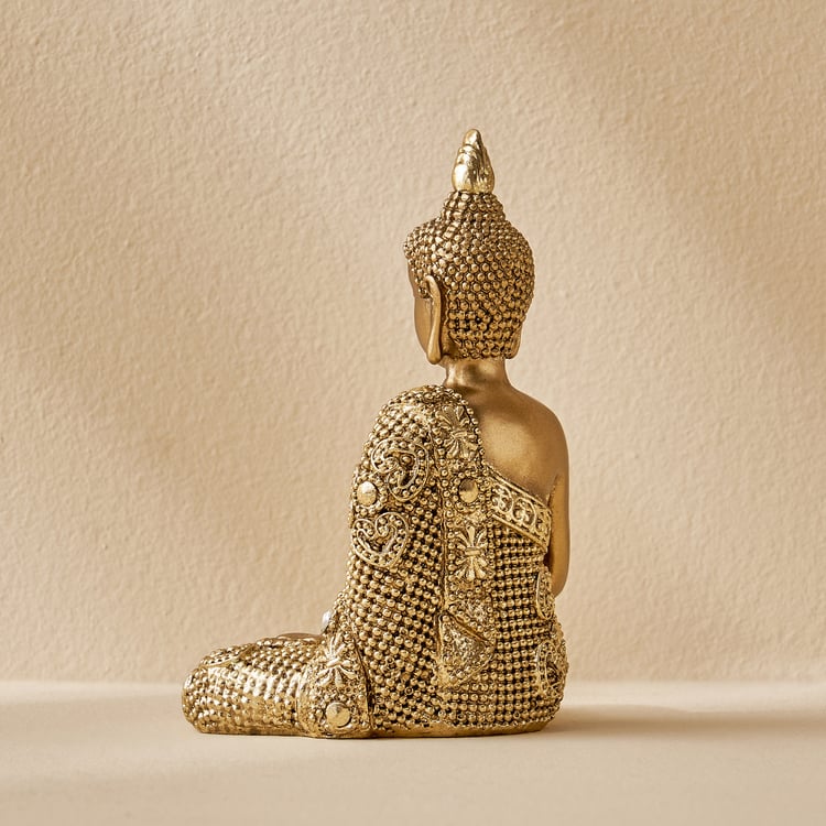 Corsica Tranquil Polyresin Sitting Buddha Figurine