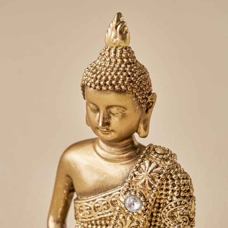 Corsica Tranquil Polyresin Sitting Buddha Figurine