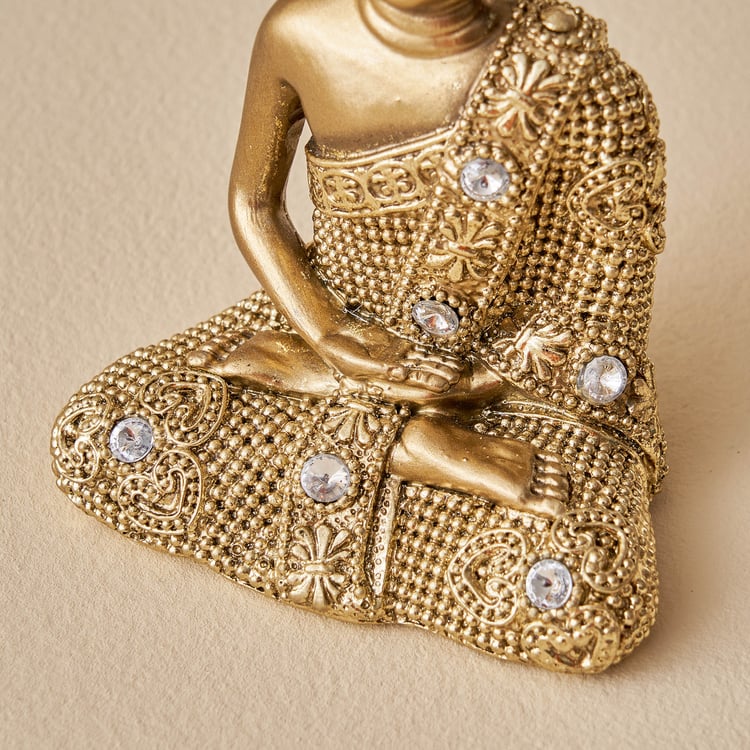 Corsica Tranquil Polyresin Sitting Buddha Figurine