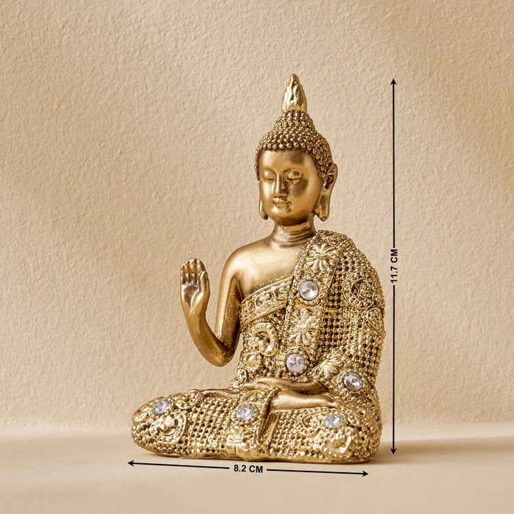 Corsica Tranquil Polyresin Sitting Buddha Figurine