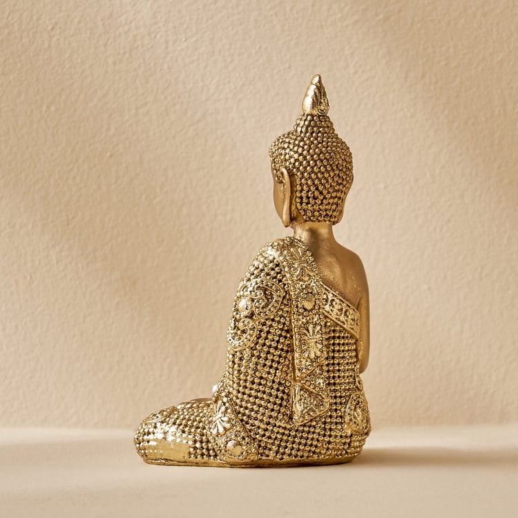 Corsica Tranquil Polyresin Sitting Buddha Figurine