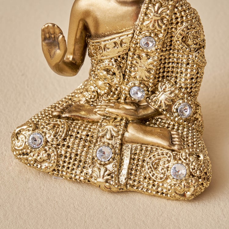 Corsica Tranquil Polyresin Sitting Buddha Figurine