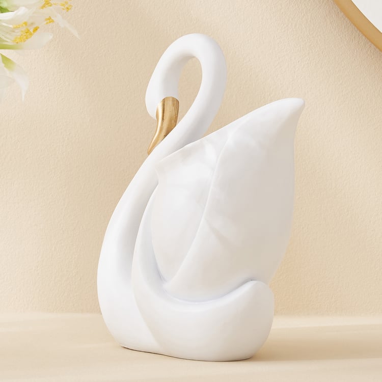 Corsica Brighton Polyresin Swan Vase