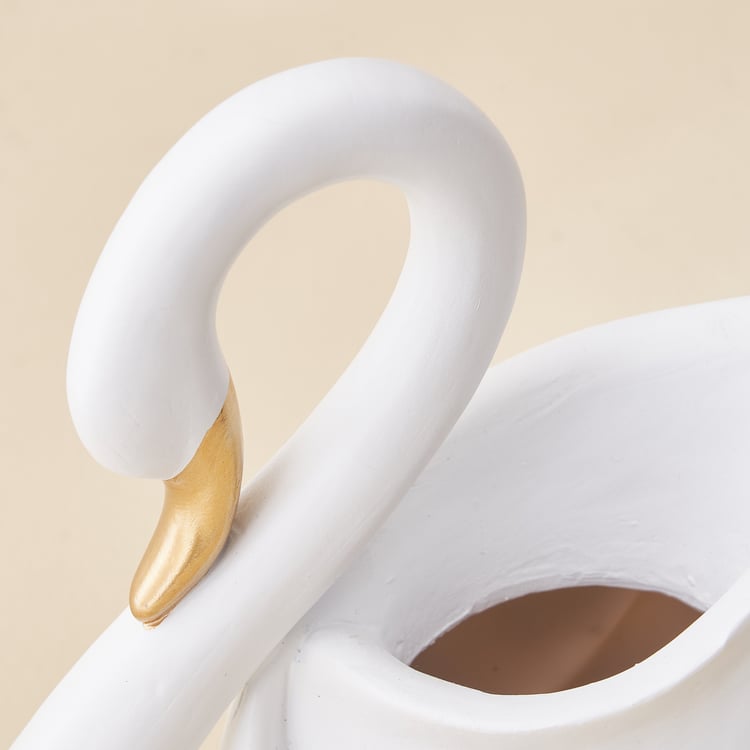 Corsica Brighton Polyresin Swan Vase