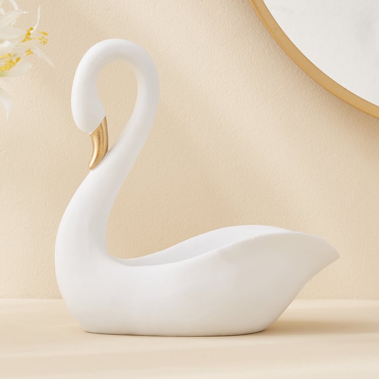 Corsica Brighton Polyresin Swan Potpourri Bowl