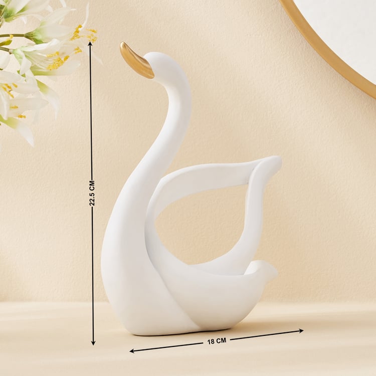 Corsica Brighton Polyresin Swan Figurine