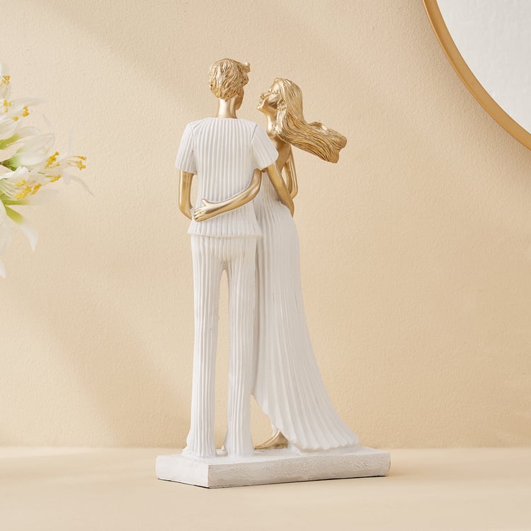 Corsica Polyresin Couple with Heart Figurine