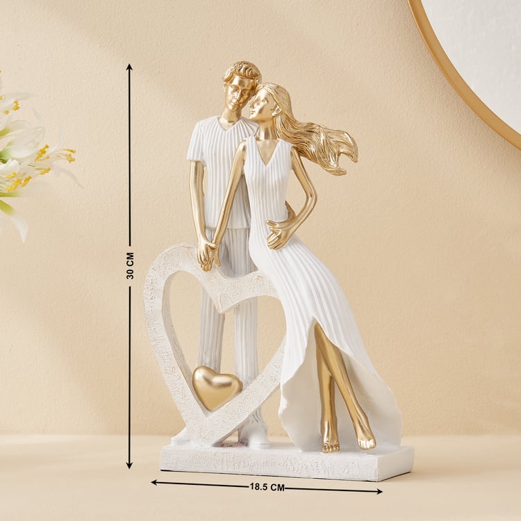 Corsica Polyresin Couples Heart Figurine