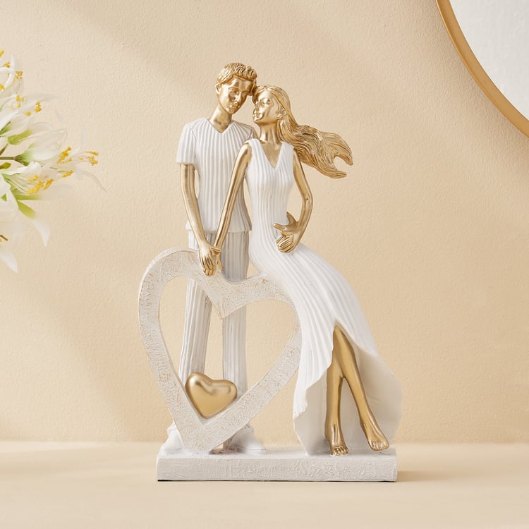 Corsica Polyresin Couples Heart Figurine