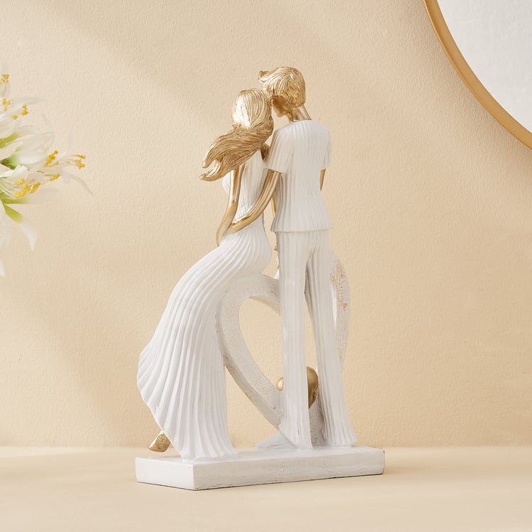 Corsica Polyresin Couples Heart Figurine