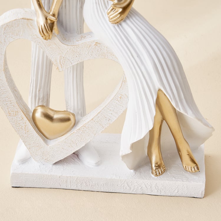 Corsica Polyresin Couples Heart Figurine