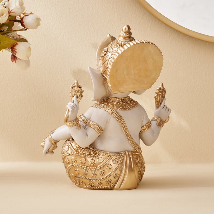 Corsica Polyresin Sitting Ganesha Figurine