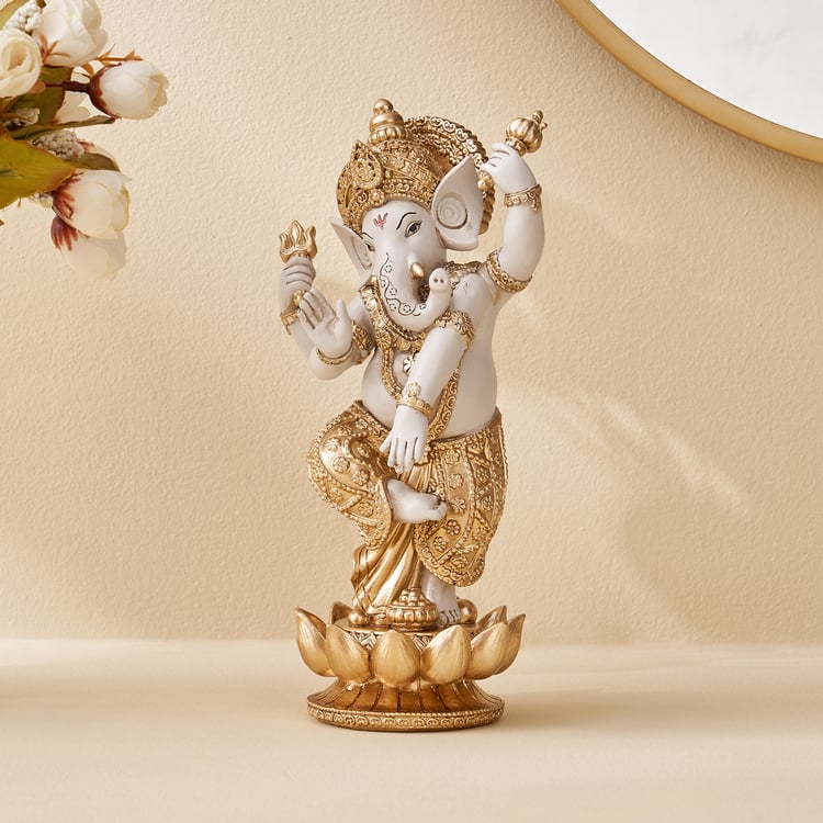 Corsica Polyresin Dancing Ganesha Figurine