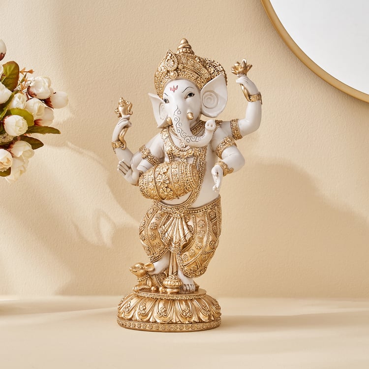 Corsica Polyresin Musical Ganesha Figurine