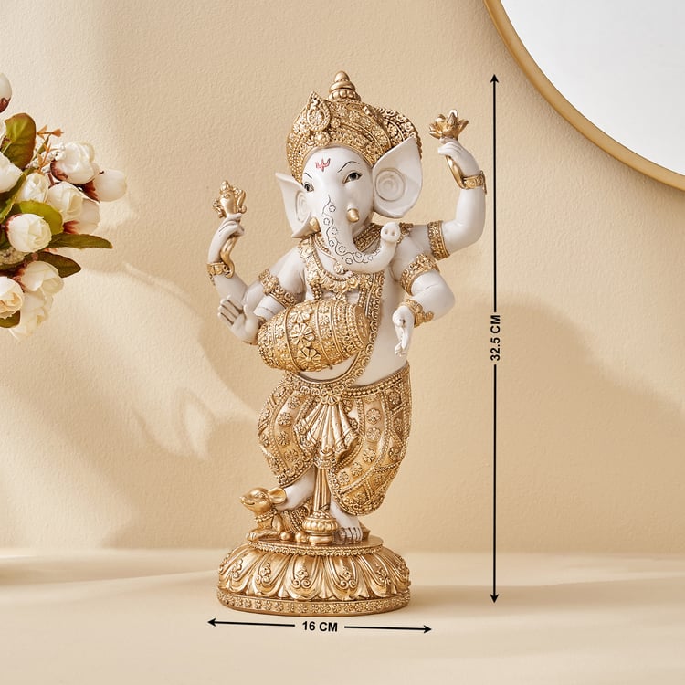 Corsica Polyresin Musical Ganesha Figurine