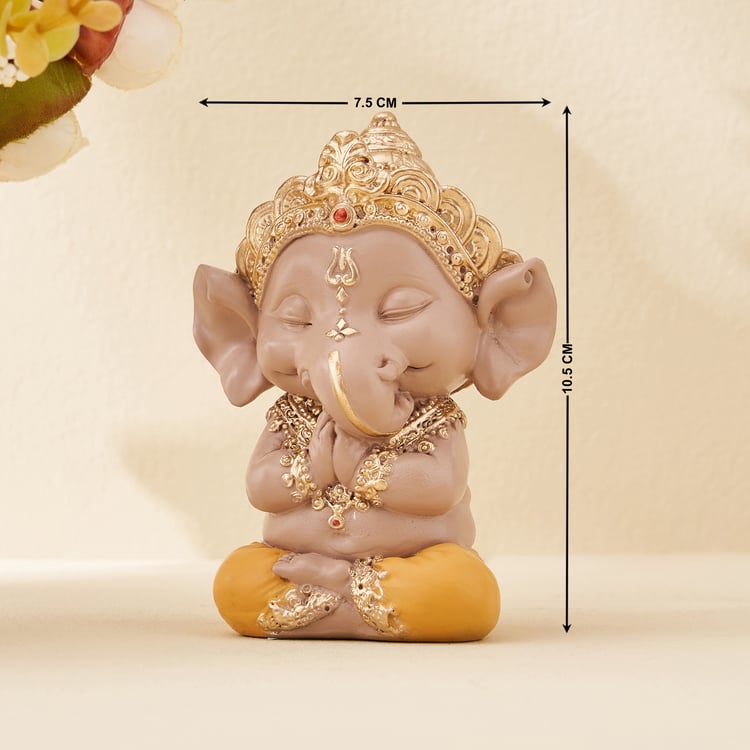 Corsica Polyresin Ganesha Namaskar Pose Figurine