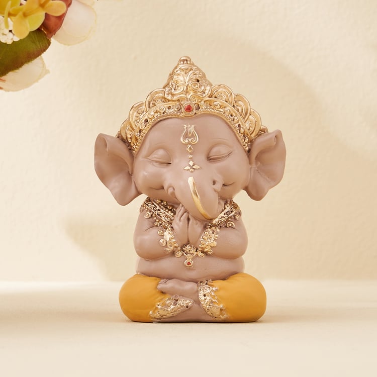 Corsica Polyresin Ganesha Namaskar Pose Figurine