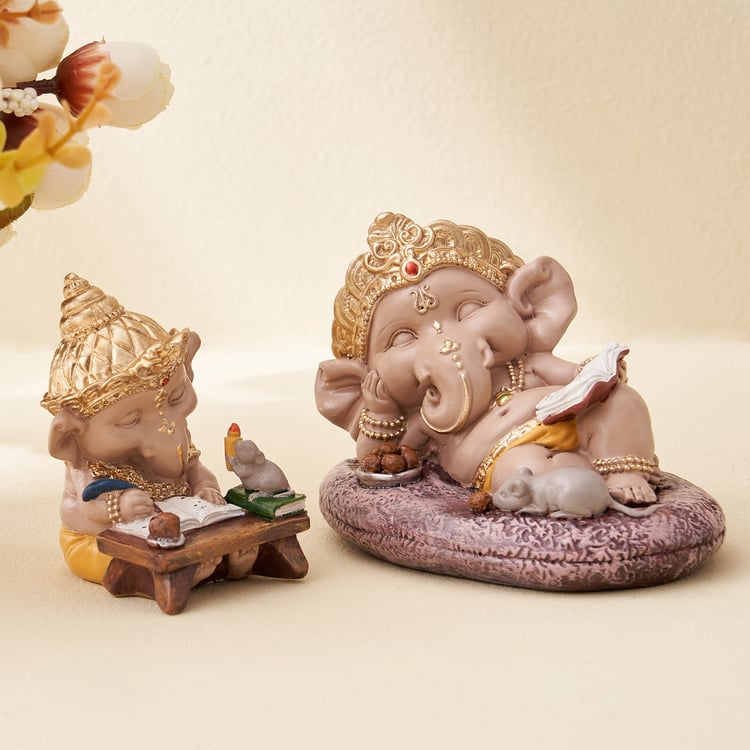 Corsica Polyresin Writing Ganesha Figurine