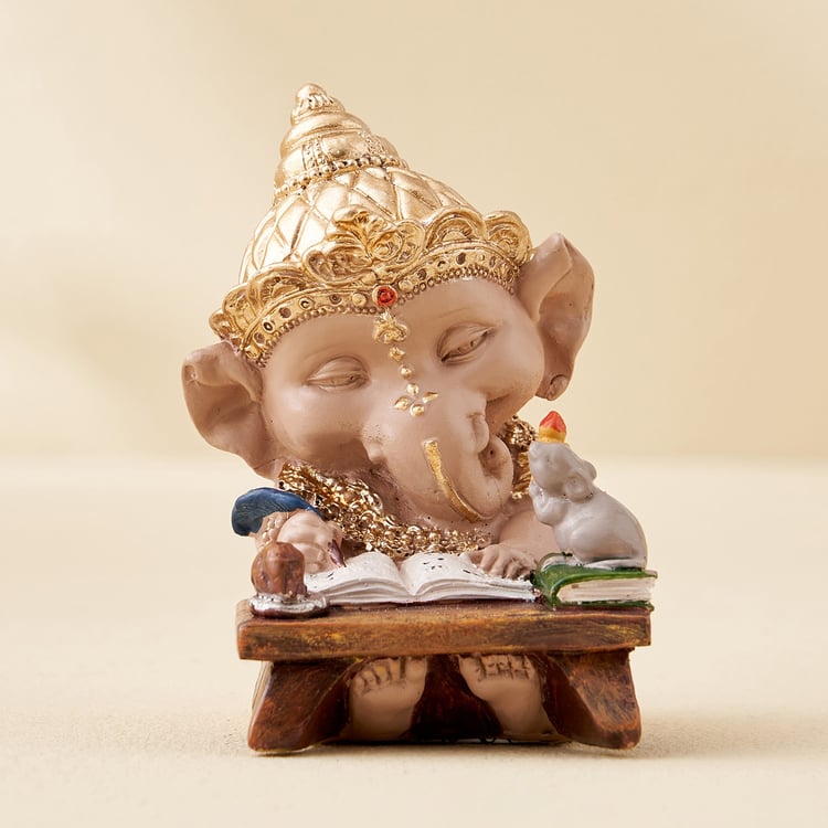 Corsica Polyresin Writing Ganesha Figurine