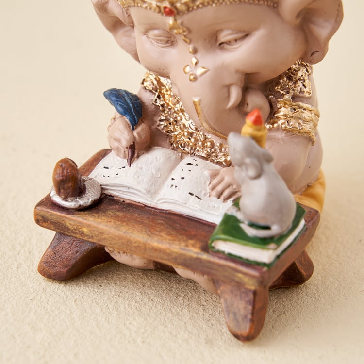 Corsica Polyresin Writing Ganesha Figurine