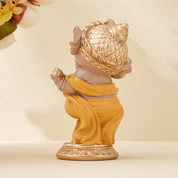 Corsica Polyresin Ganesha with Sitar Figurine