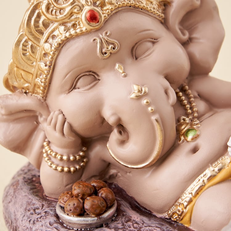 Corsica Polyresin Reading Ganesha Figurine