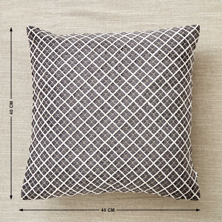 Endura Embroidered Cushion Cover - 40x40cm