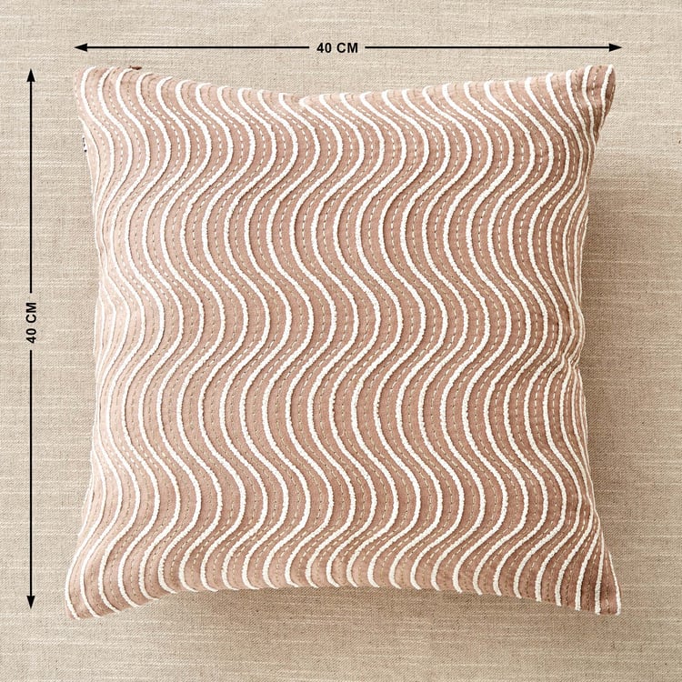 Endura Embroidered Cushion Cover - 40x40cm