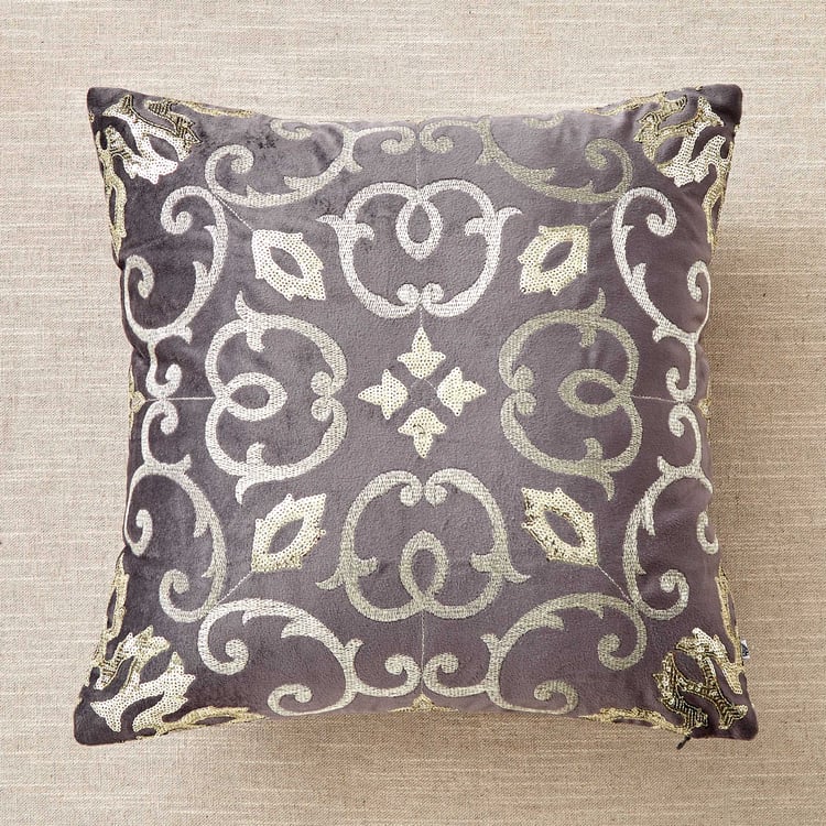 Endura Embroidered Cushion Cover - 40x40cm