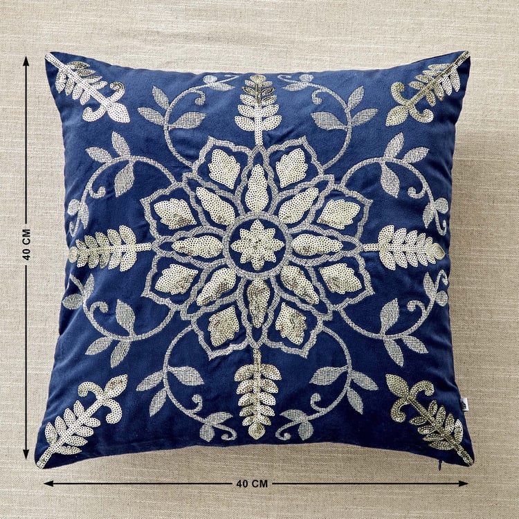 Endura Classical Embroidered Cushion Cover - 40x40cm