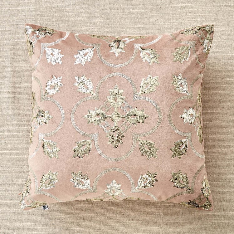 Endura Classical Sequinned Cushion Cover - 40x40cm