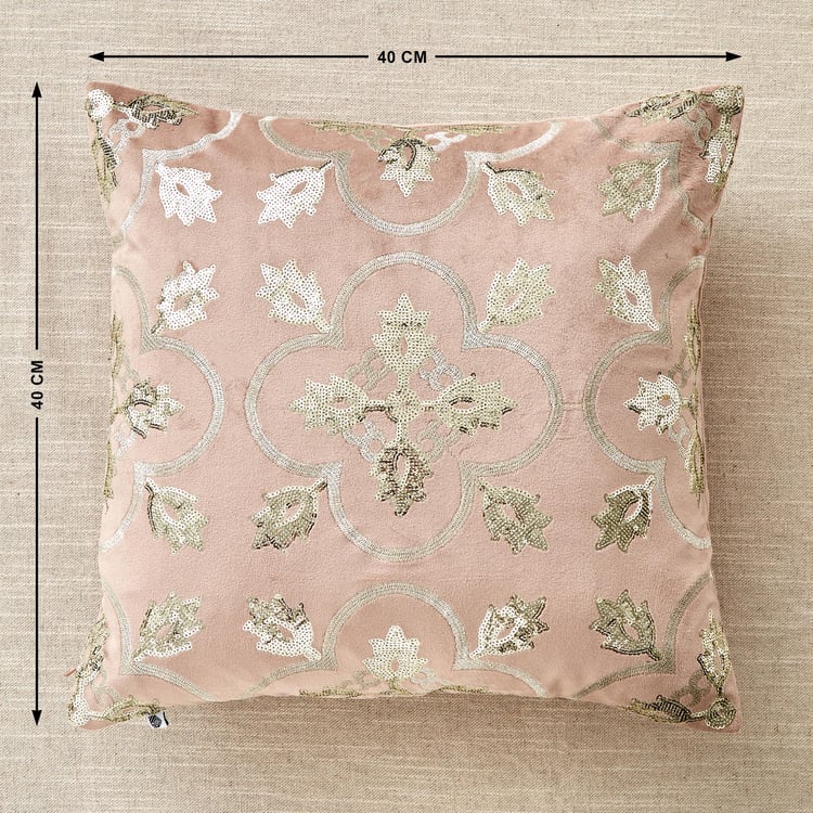 Endura Classical Sequinned Cushion Cover - 40x40cm