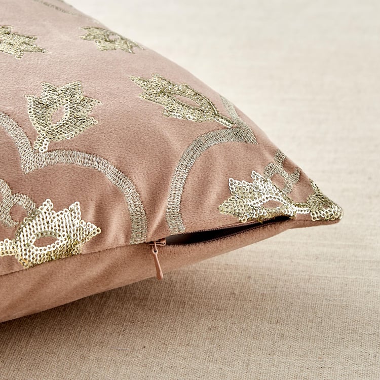 Endura Classical Sequinned Cushion Cover - 40x40cm