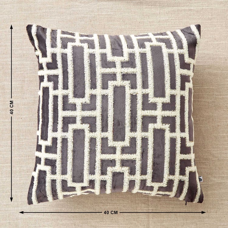 Endura Embroidered Cushion Cover - 40x40cm