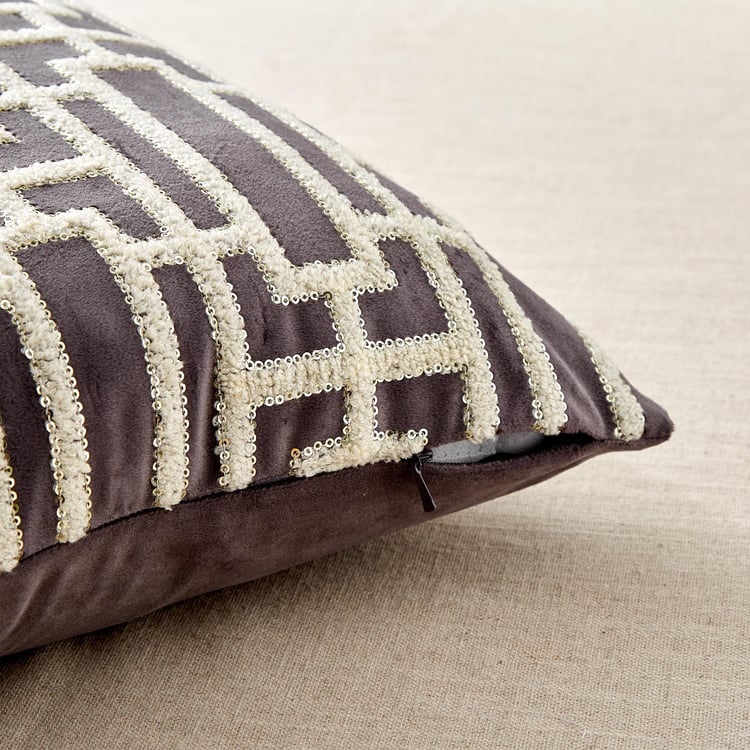 Endura Embroidered Cushion Cover - 40x40cm
