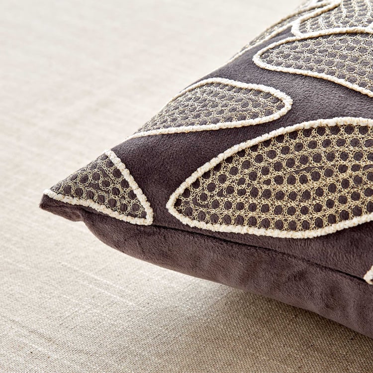 Endura Floral Embroidered Cushion Cover - 40x40cm