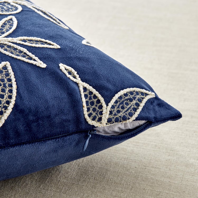 Endura Floral Embroidered Cushion Cover - 40x40cm