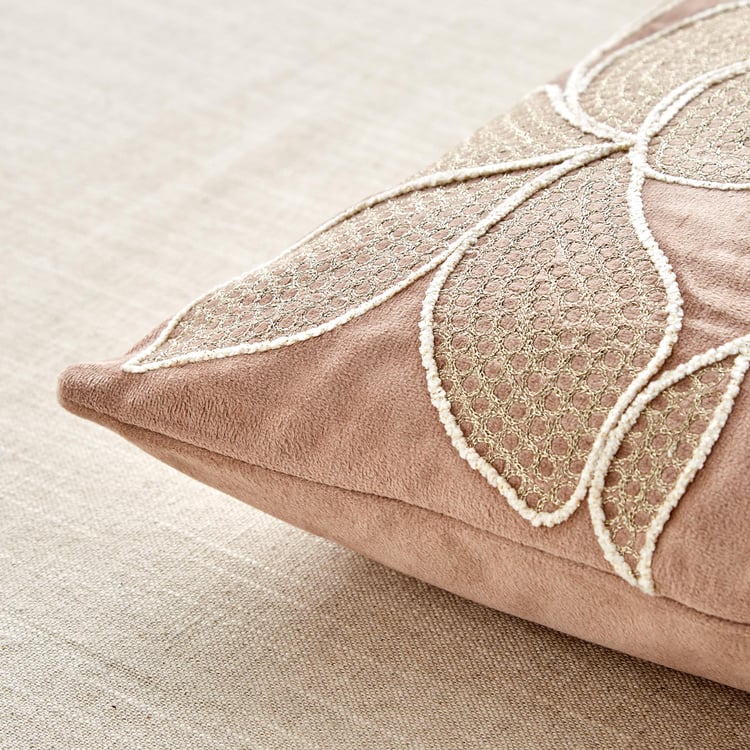 Endura Floral Embroidered Cushion Cover - 40x40cm