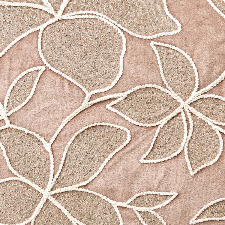 Endura Floral Embroidered Cushion Cover - 40x40cm