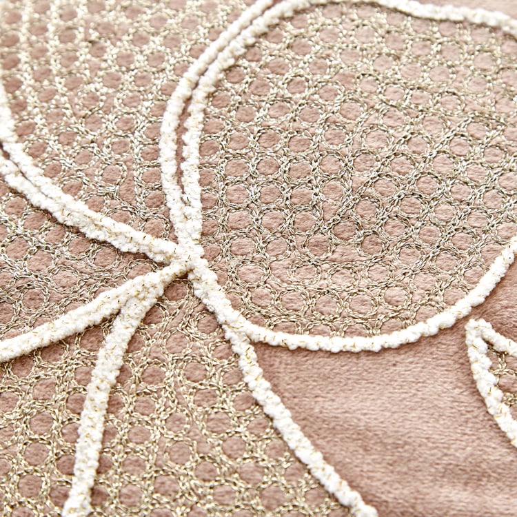 Endura Floral Embroidered Cushion Cover - 40x40cm