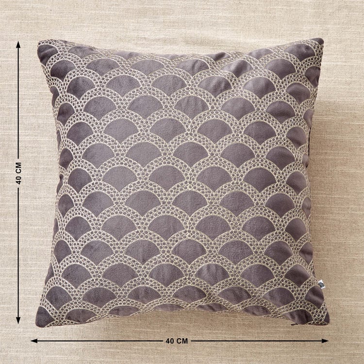 Endura Jali Embroidered Cushion Cover - 40x40cm