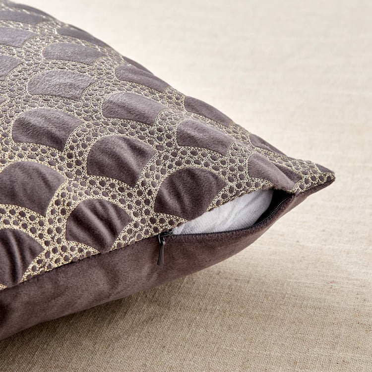 Endura Jali Embroidered Cushion Cover - 40x40cm