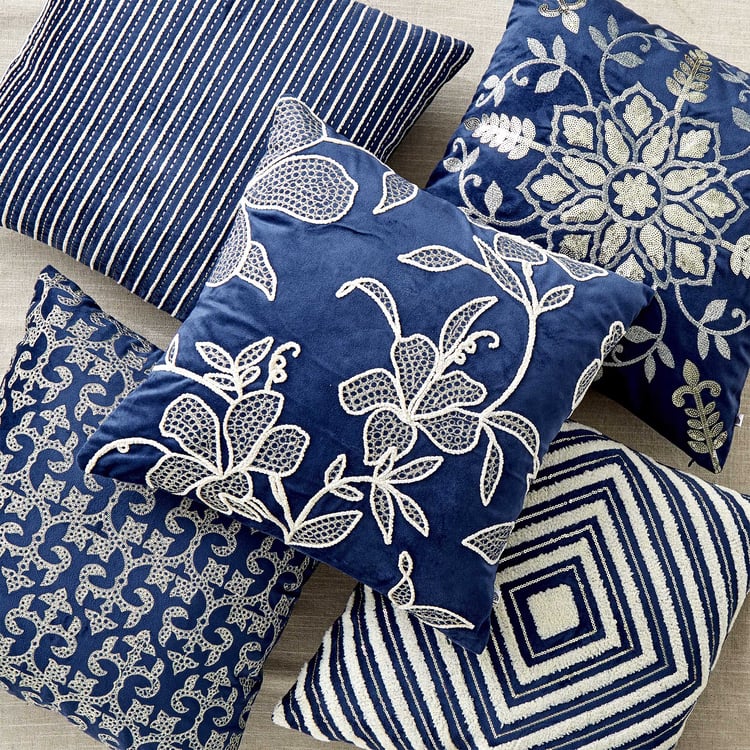 Endura Jali Embroidered Cushion Cover - 40x40cm