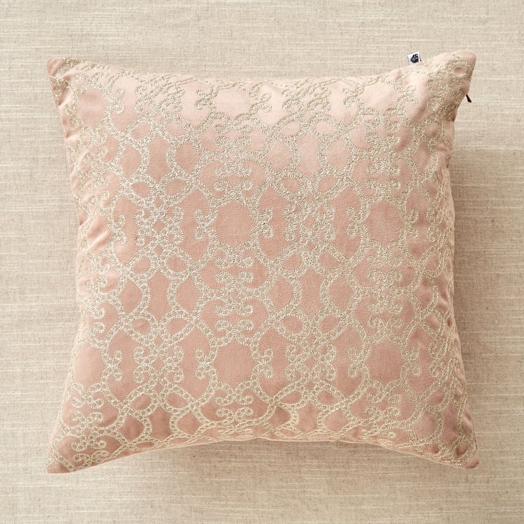 Endura Embroidered Jali Cushion Cover - 40x40cm